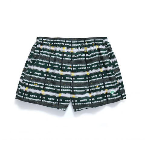 HK Tramways CHICKS Boxers Dark Green Print S Size