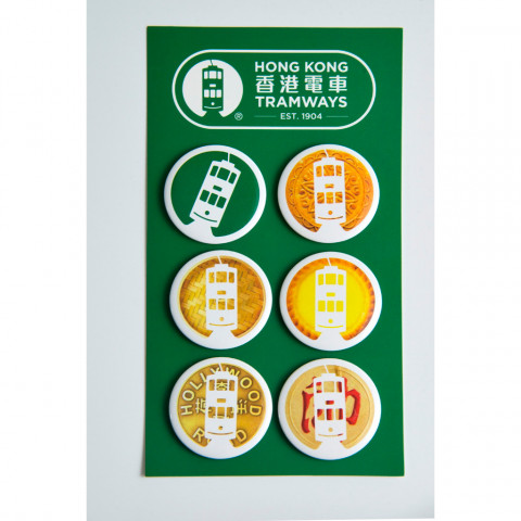 HK Tramways Pin Badges Set of 6 Badges