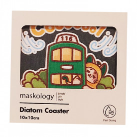 HK Tramways Diatom Coaster Ding Ding Cat Cool