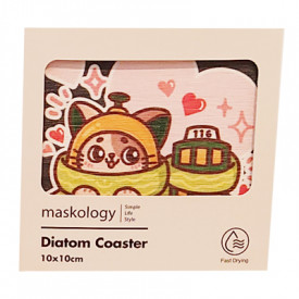HK Tramways Diatom Coaster Ding Ding Cat Love