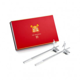 The Peninsula Hong Kong Silver-plated Chopstick Gift Set With Rest 2 Sets