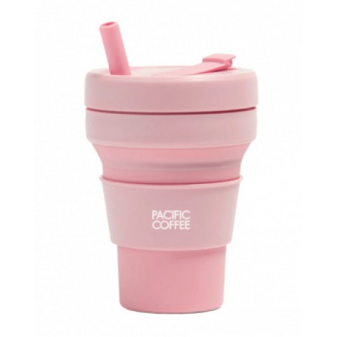 パシフィックコーヒー　ポケットカップ　１６ｏｚ　ライトピンク