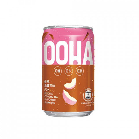 OOHA Sparkling Water Peach and Oolong Tea Flavoured 200ml