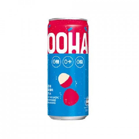 OOHA Sparkling Water Lychee Lactic Flavoured 330ml