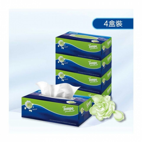 Tempo Facial Tissue Box Pack Jasmine 4 boxes