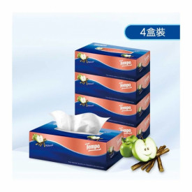 Tempo Facial Tissue Box Pack Applewood 4 boxes