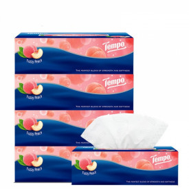 Tempo Facial Tissue Box Pack Peach 4 boxes