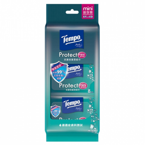 Tempo Protect Wet Wipes Mini 6 packs