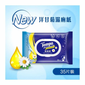 Tempo Moist Flushable Tissue Chamomile 35 pieces