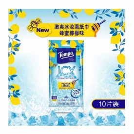 Tempo Wet Wipes Cooling Honey Lemon 10 pieces