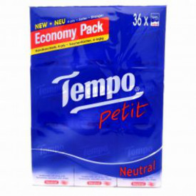 Tempo Petit Mini Pocket Tissue Neutral 36 packs
