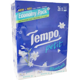 Tempo Petit Mini Pocket Tissue Bluebell 36 packs