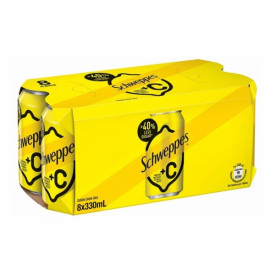 Schweppes C Lemon Flavoured Soda 330ml x 8 cans
