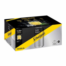 Schweppes Soda Water 330ml x 12 cans