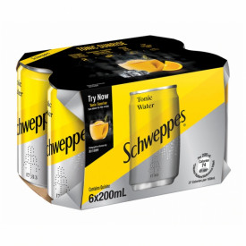 Schweppes Tonic Water Mini Can 200ml x 6 cans