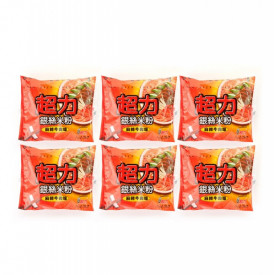 超力 銀絲米粉 麻辣牛肉味 75克 x 6個