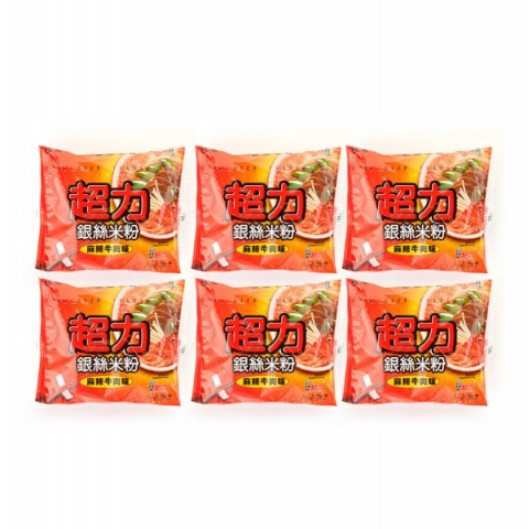 Chewy Instant Rice Vermicelli Spicy Beef Flavour 75g x 6 packs