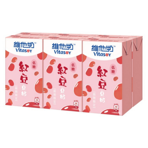 Vitasoy Red Bean Soy Milk Low Sugar 250ml x 6 packs