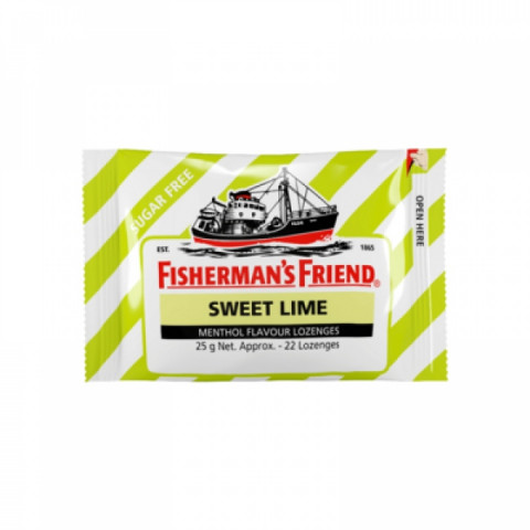 Fishermans Friend Sweet Lime Menthol Flavour Lozenges Sugar Free 25g