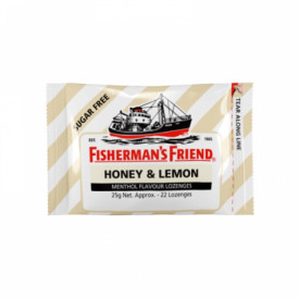 Fishermans Friend Honey Lemon Menthol Flavour Lozenges Sugar Free 25g