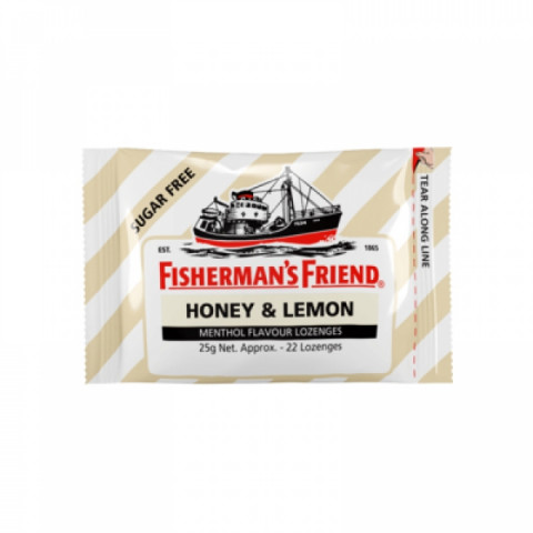 Fishermans Friend Honey Lemon Menthol Flavour Lozenges Sugar Free 25g