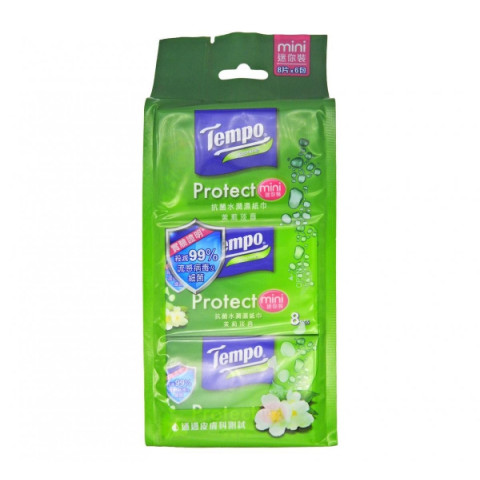 Tempo Wet Wipes Mini Jasmine 6 packs