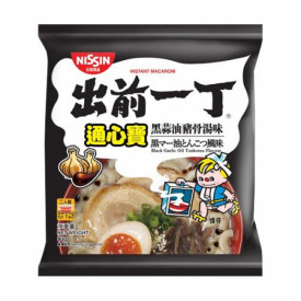 Nissin Demae Iccho Macaroni Black Garlic Oil Tonkotsu Flavour 80g