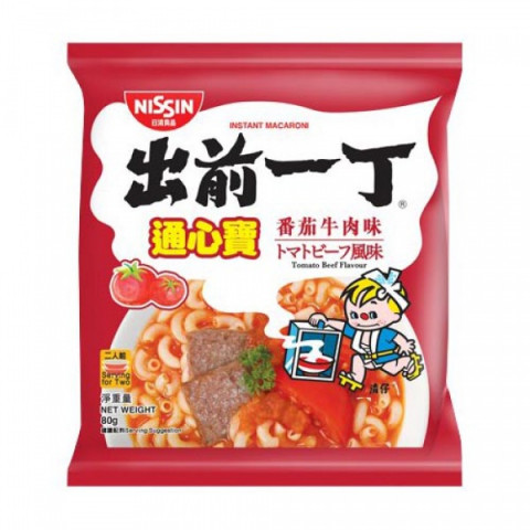 日清　出前一丁　マカロニ　トマトビーフ風味　８０ｇ