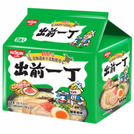 日清　即席麺　出前一丁　北海道産小麦粉使用　豚骨スープ　１００ｇ × ５袋