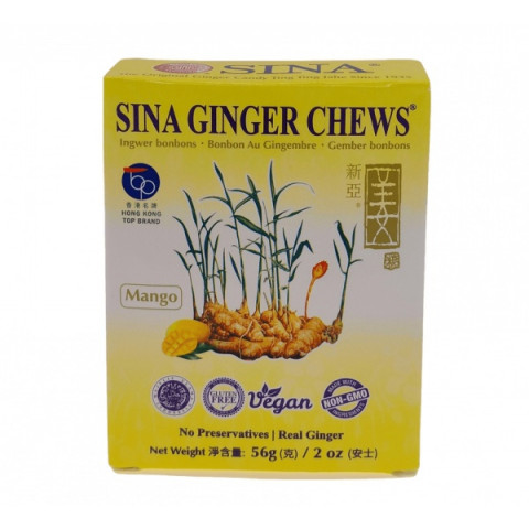 Sina Ginger Chew Mango 56g