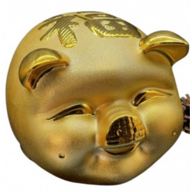Gold Piggy Bank 9 inches