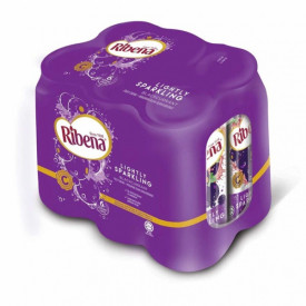 Ribena Lightly Sparkling Blackcurrant Drink 325ml x 6 cans