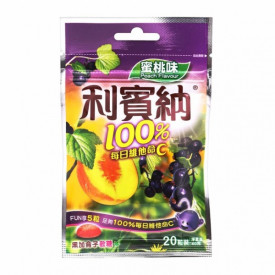 利賓納 黑加侖子軟糖 蜜桃味 20粒