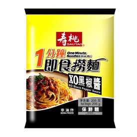 寿桃牌　乾麺（汁なし麺）　黒胡椒ＸＯ醤附　２０５ｇ