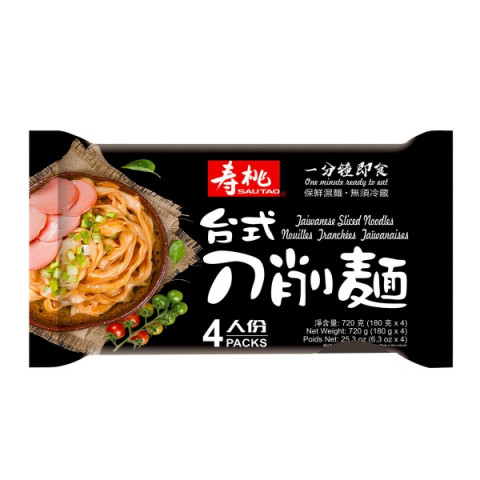 寿桃牌　刀削麺（平麺）　１８０ｇ　×　４袋