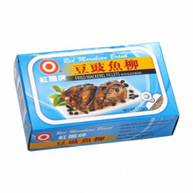 Red Marubean Brand Fried Mackerel Fillets with Black Beans 115g