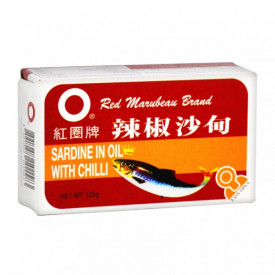 Red Marubean Brand Sardines in Oil with Chilli 125g