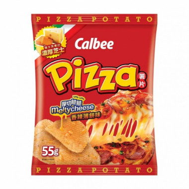 Calbee Potato Chips Spicy Pizza 55g