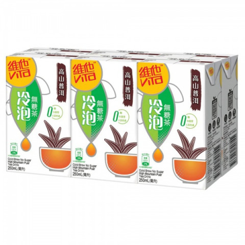 維他（ＶＩＴＡ）　水出し茶　プーアル茶　糖質オフ　２５０ｍｌ × ６本