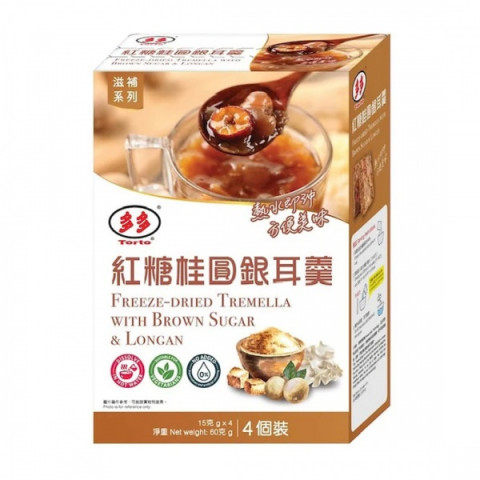 Torto Freeze Dried Tremella with Brown Sugar and Longan 15g x 4 sachets