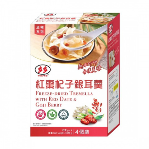 Torto Freeze Dried Tremella with Red Date and Goji Berry 15g x 4 sachets