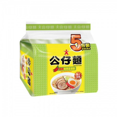 公仔　即席麺　スパイシー豚骨スープ　１０３ｇ × ５袋