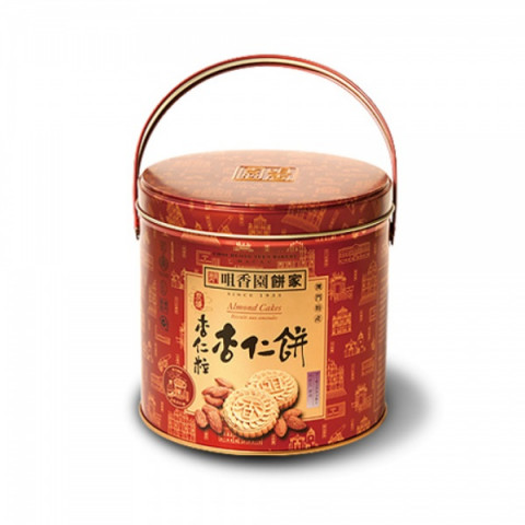 咀香園餅家マカオ　アーモンド入り杏仁餅（アーモンドクッキー）　缶入　４００ｇ