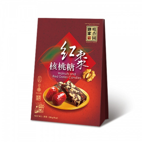 [Pre-order]Choi Heong Yuen Bakery Macau Walnuts and Red Dates Candies 220g