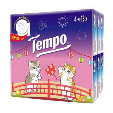 Tempo Petit Mini Pocket Hanky-Neutral 18 Packs - Chinese New Year Limited Edition